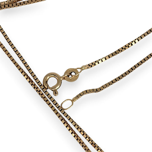 GOLD DEAL | 9ct Gold Silk Box‑Link Chain 55cm