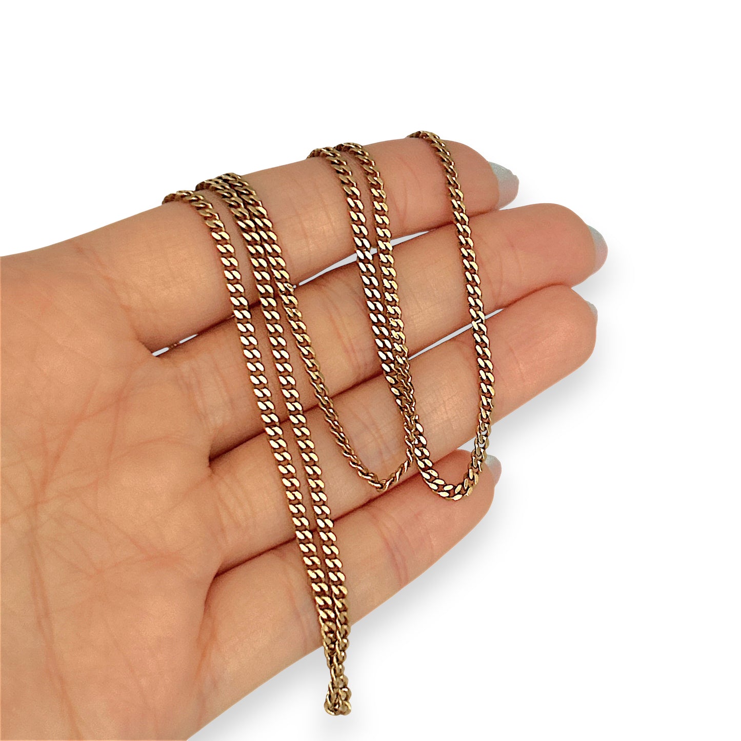 NZGD | 9ct Gold SleekLine Flat Cuban Chain 59cm