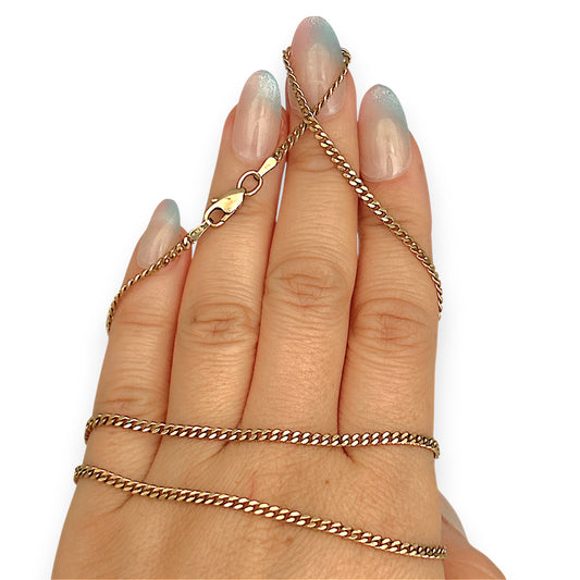 NZGD | 9ct Gold SleekLine Flat Cuban Chain 59cm