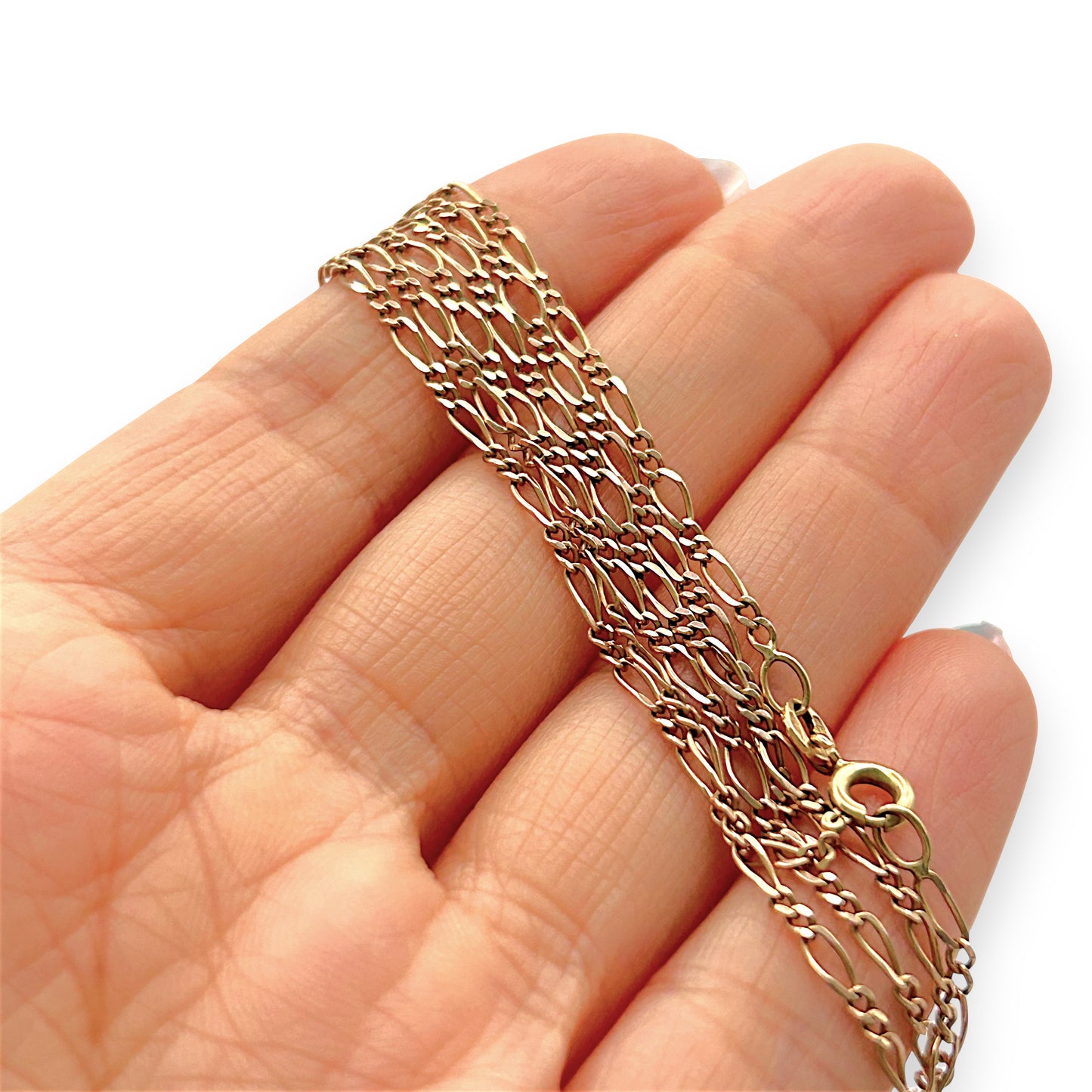 NZGD | 9ct Gold Continental Figaro Chain 60cm