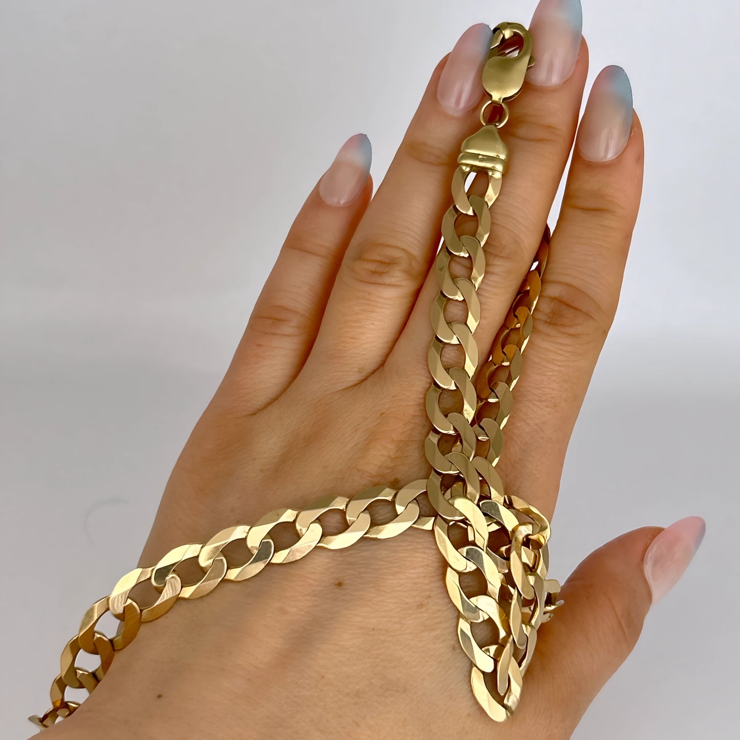 GOLD DEAL | 9kt Gold Empire Flat Curb Chain Valuation $12,100