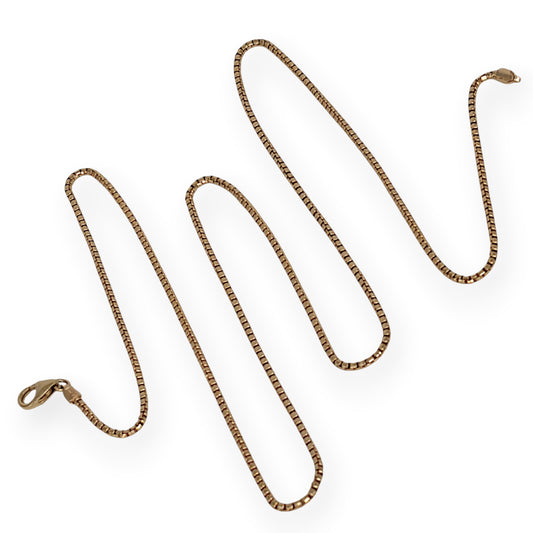 GOLD DEAL | 9ct Gold Honey‑Glow Box Weave Chain 59cm