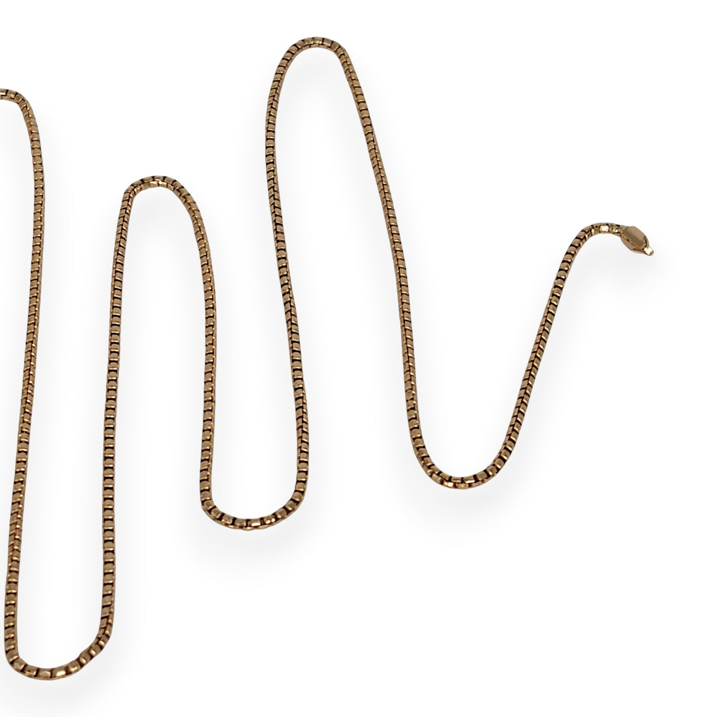 GOLD DEAL | 9ct Gold Honey‑Glow Box Weave Chain 59cm