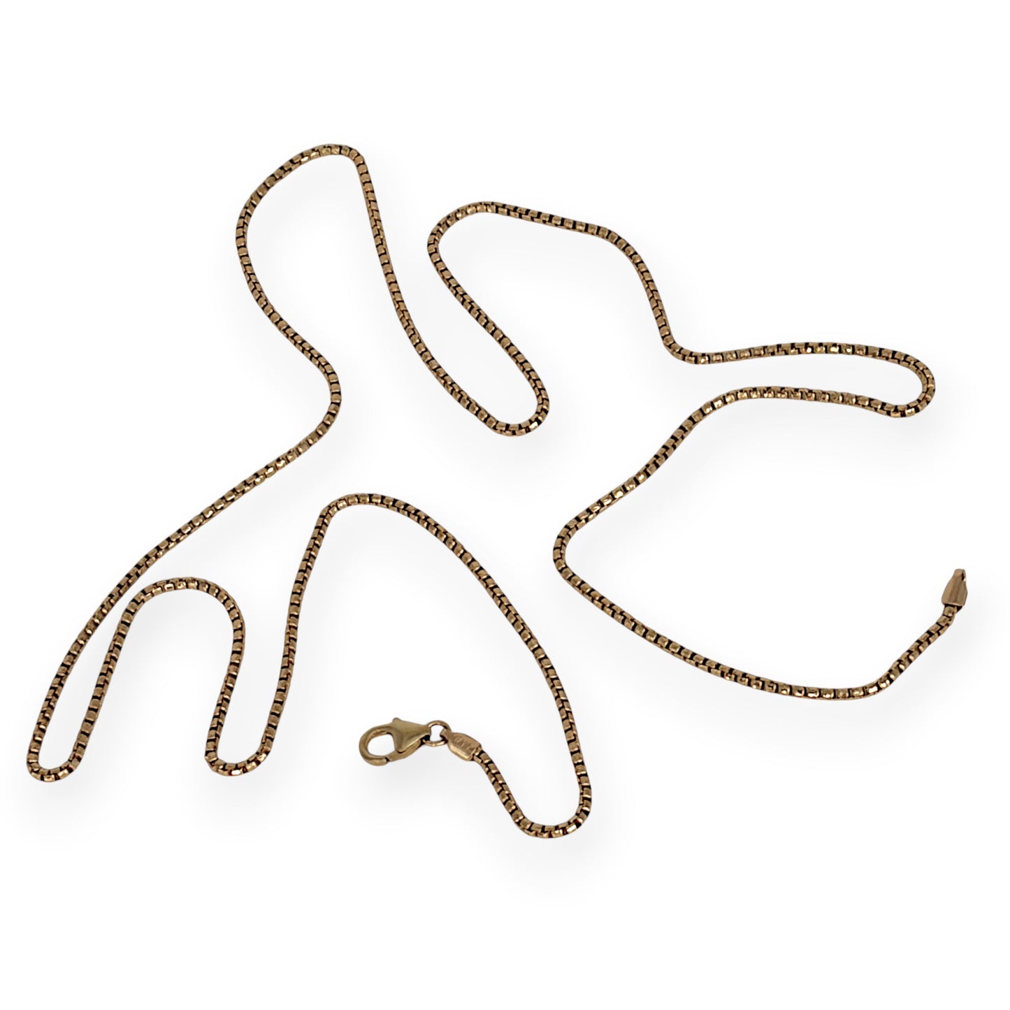 GOLD DEAL | 9ct Gold Honey‑Glow Box Weave Chain 59cm