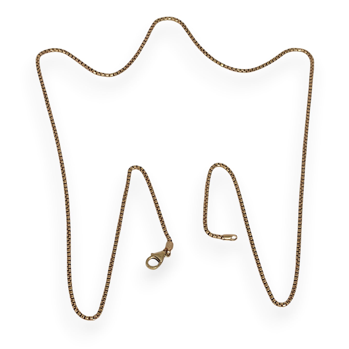 GOLD DEAL | 9ct Gold Honey‑Glow Box Weave Chain 59cm