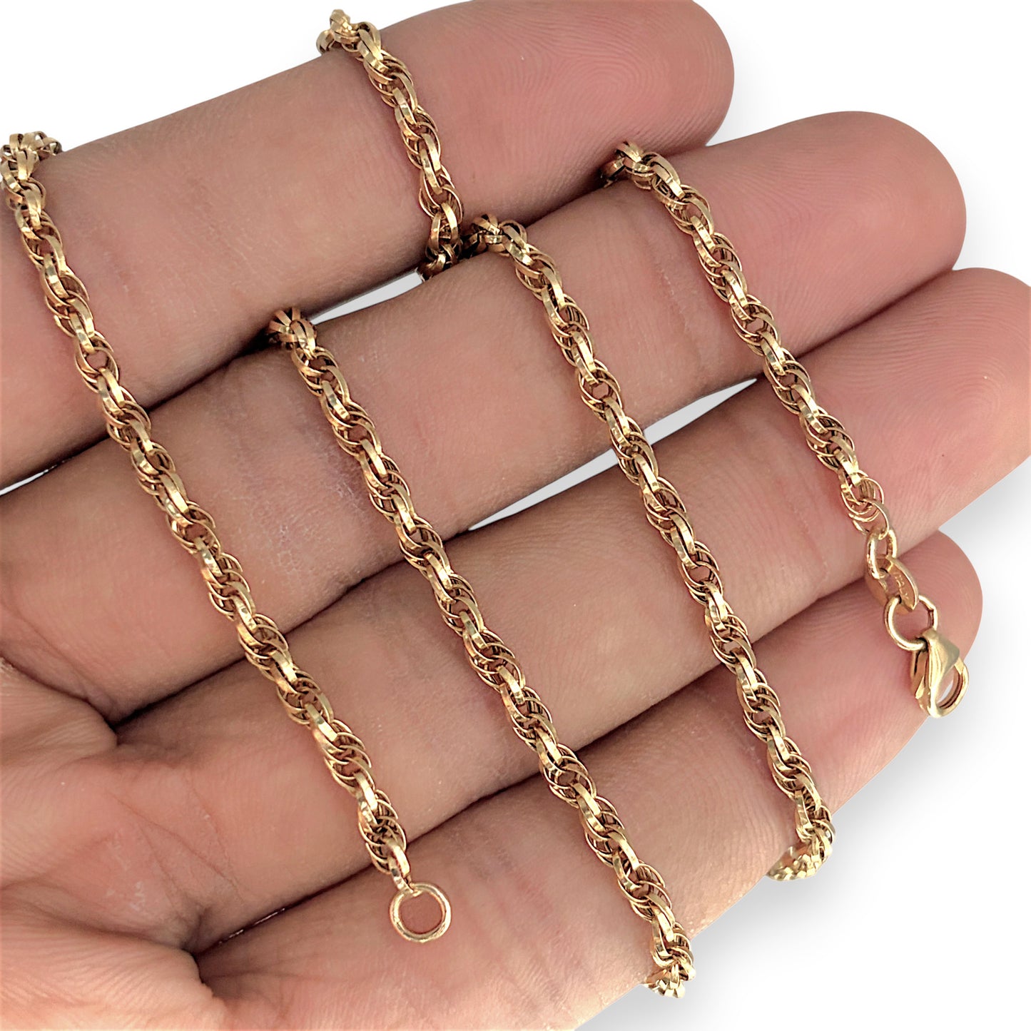 GOLD DEAL | 9ct Gold Twist Luxe Rope Chain 50cm