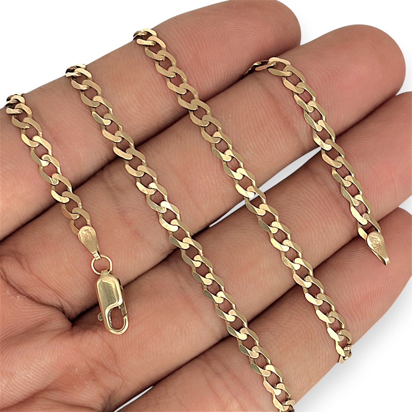 GOLD DEAL | 9ct Gold Edge Contemporary Curb Necklace 46cm