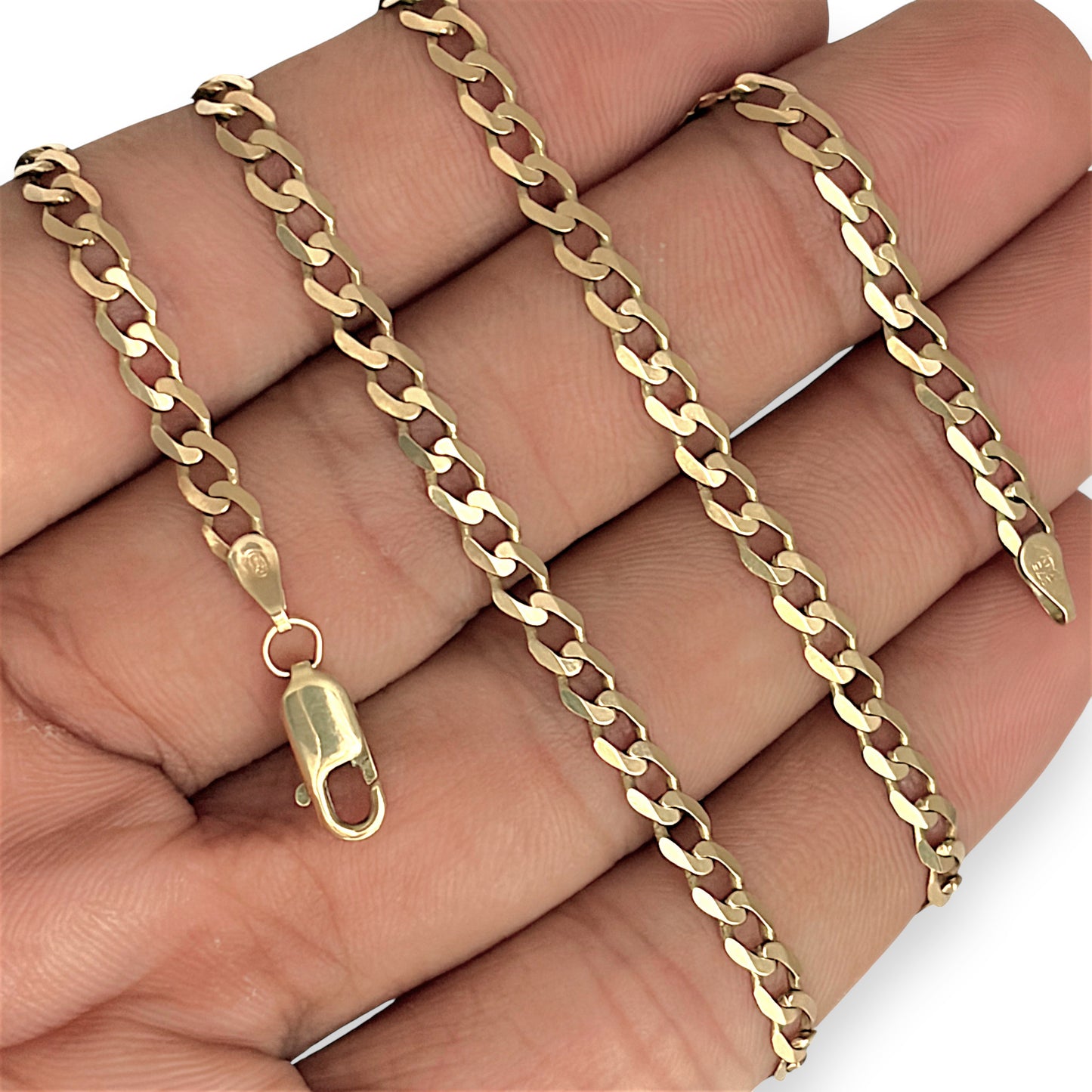GOLD DEAL | 9ct Gold Edge Contemporary Curb Necklace 46cm