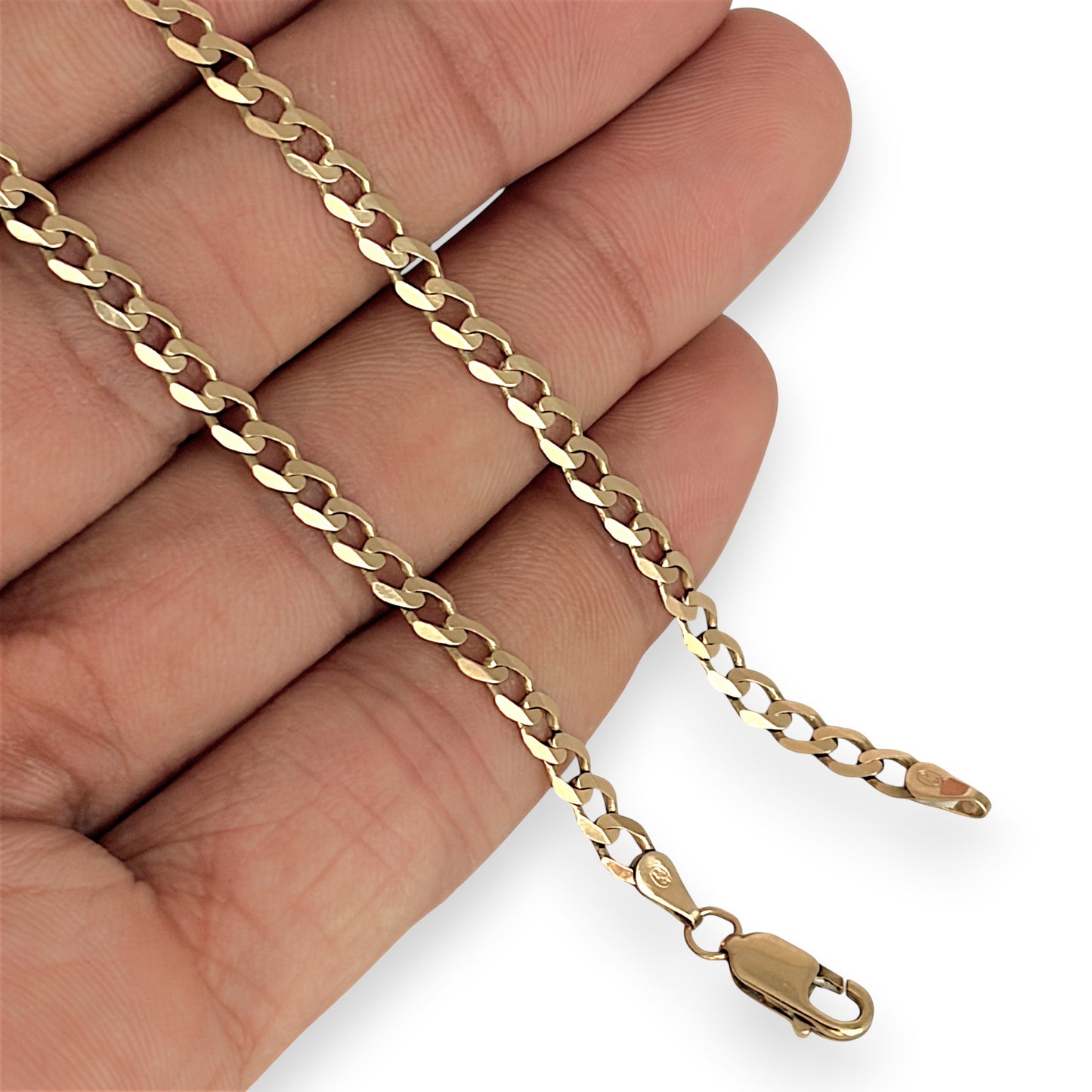 GOLD DEAL | 9ct Gold Edge Contemporary Curb Necklace 46cm