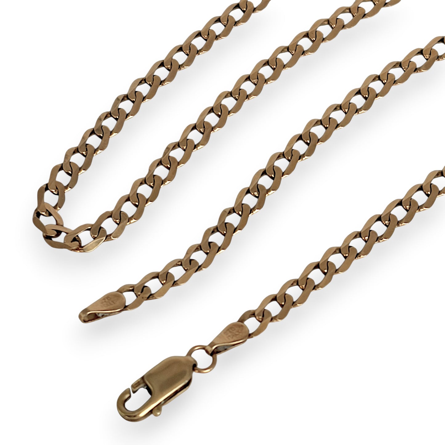 GOLD DEAL | 9ct Gold Edge Contemporary Curb Necklace 46cm