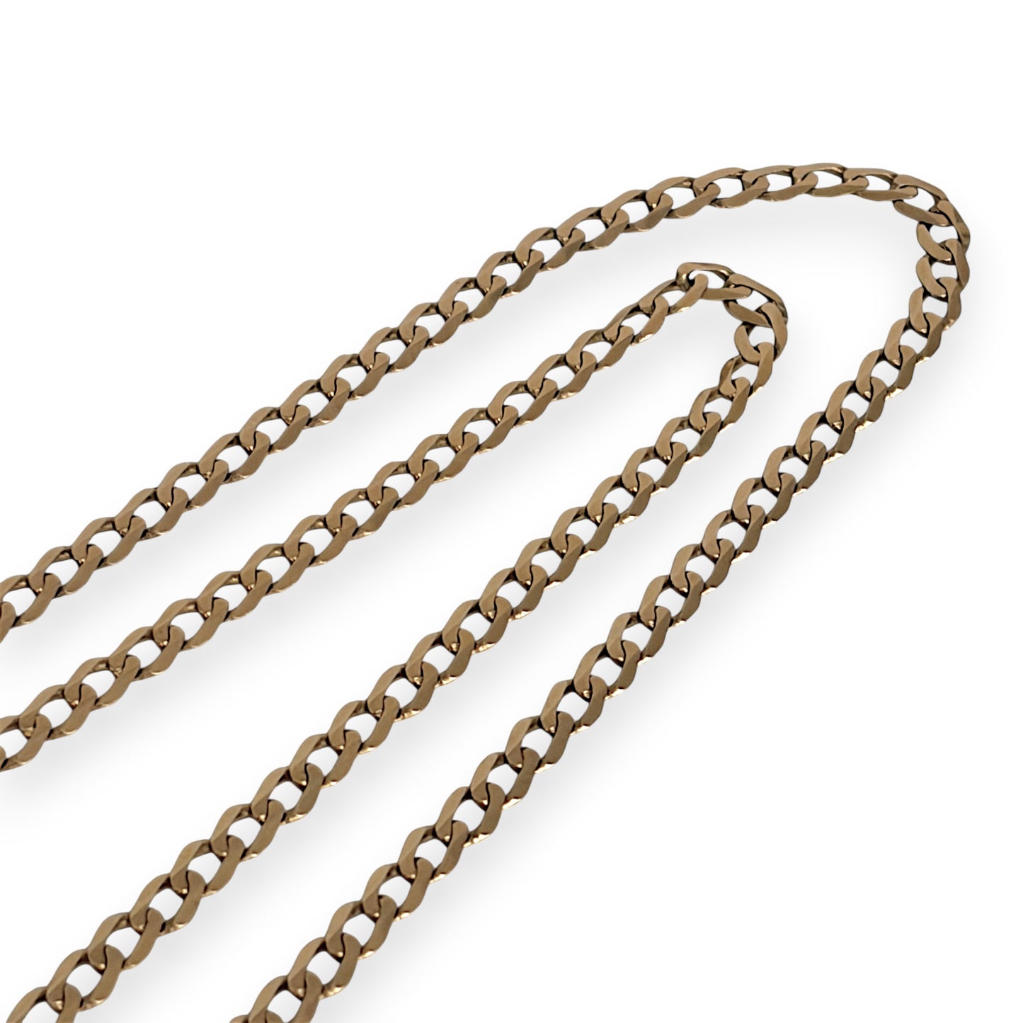 GOLD DEAL | 9ct Gold Edge Contemporary Curb Necklace 46cm