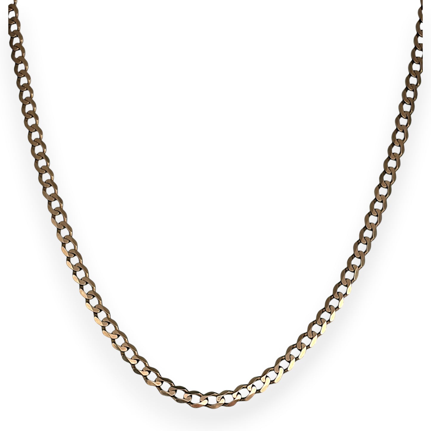 GOLD DEAL | 9ct Gold Edge Contemporary Curb Necklace 46cm