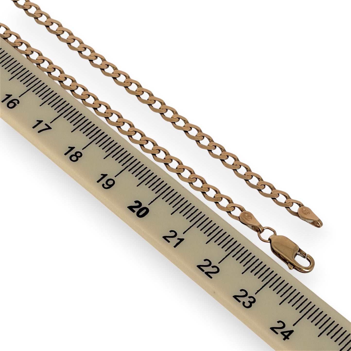 GOLD DEAL | 9ct Gold Edge Contemporary Curb Necklace 46cm