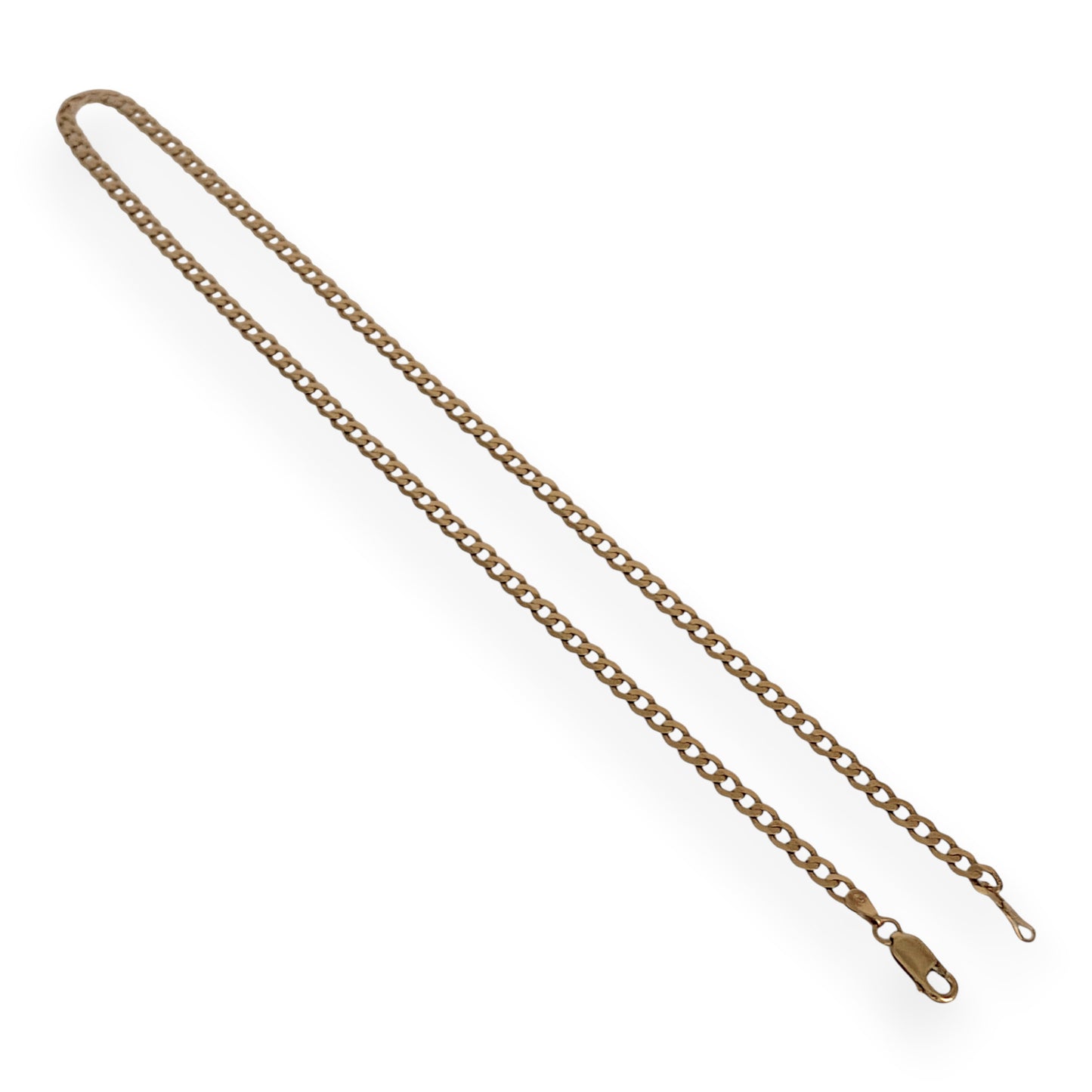 GOLD DEAL | 9ct Gold Edge Contemporary Curb Necklace 46cm