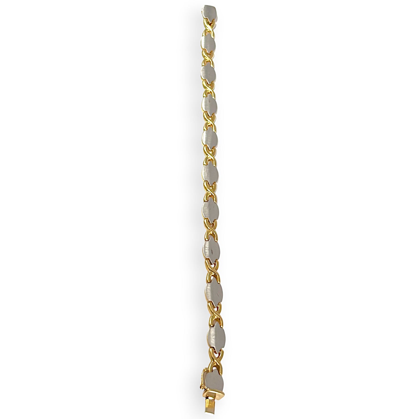 GOLD DEAL | FLASH SALE 18ct (18K) Gold Crossover Link Bracelet Length 19.75cm Valuation $6,050