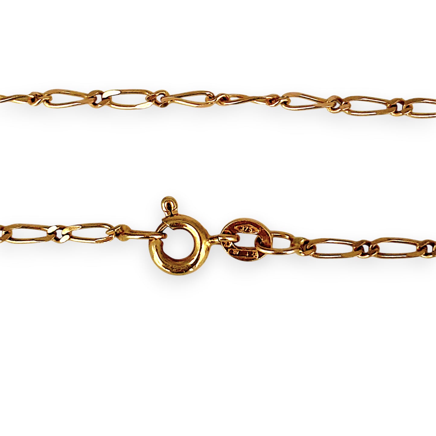 NZGD | 9ct Gold UNOAERRE Aurora 1x1 Fiagor Chain 50cm