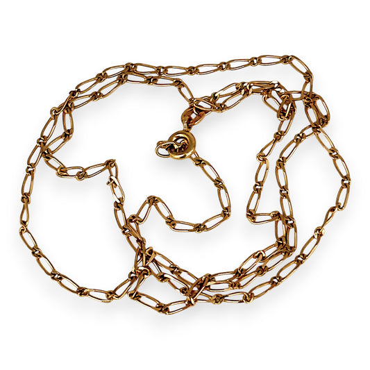 NZGD | 9ct Gold UNOAERRE Aurora 1x1 Fiagor Chain 50cm