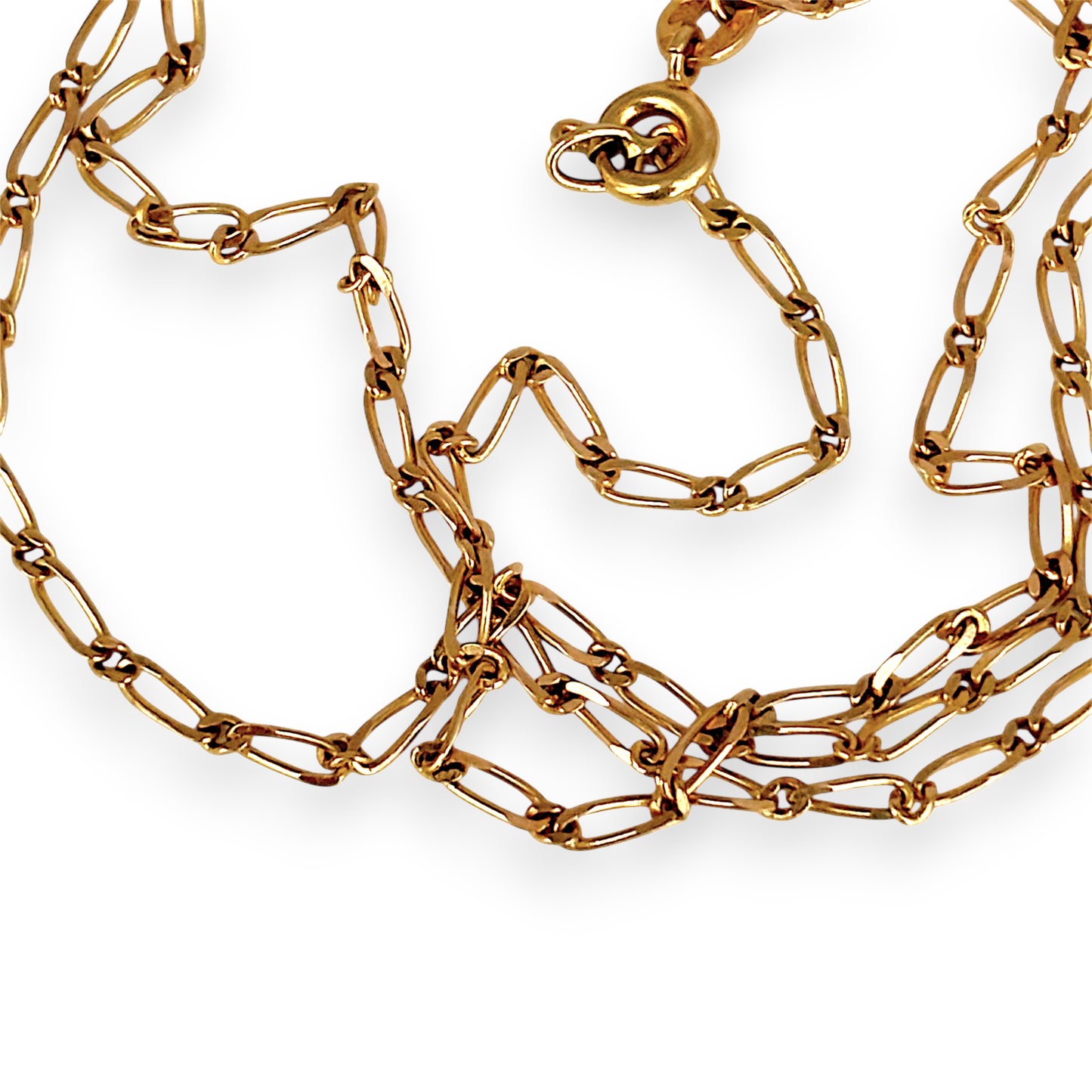 NZGD | 9ct Gold UNOAERRE Aurora 1x1 Fiagor Chain 50cm