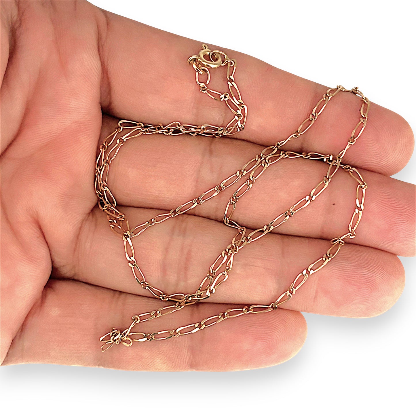 NZGD | 9ct Gold UNOAERRE Aurora 1x1 Fiagor Chain 50cm