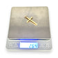 GOLD DEAL | 18ct (18K) Gold Refined Cut-Edge Round Cross Pendant