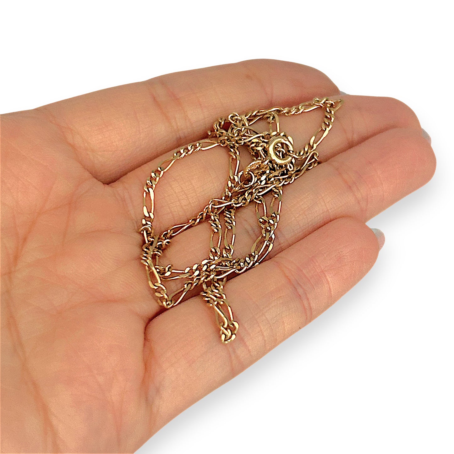 NZGD | 9ct Gold Refurbished Rounded‑Profile Figaro Chain 50cm