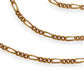 NZGD | 9ct Gold Refurbished Rounded‑Profile Figaro Chain 50cm