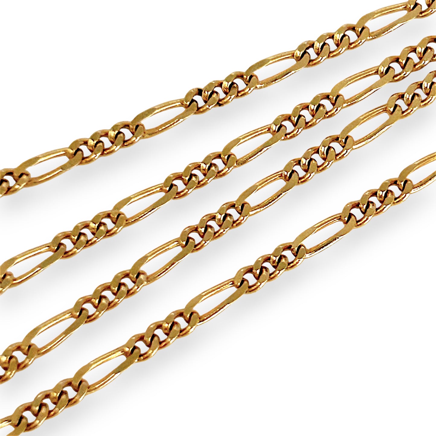 NZGD | 9ct Gold Refurbished Rounded‑Profile Figaro Chain 50cm