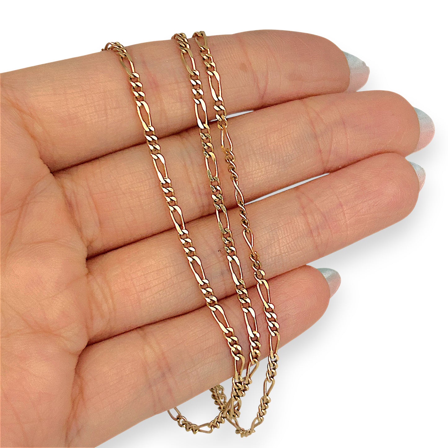 NZGD | 9ct Gold Refurbished Rounded‑Profile Figaro Chain 50cm
