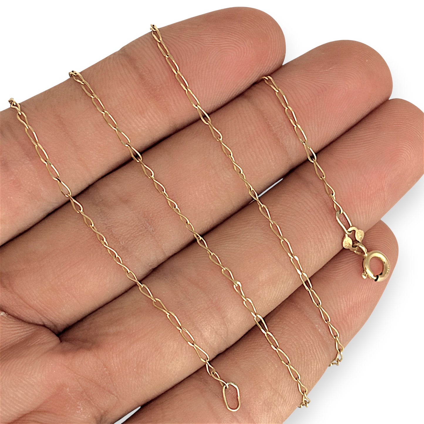 GOLD DEAL | 9ct Gold Elongated Aurora Link Chain 46cm