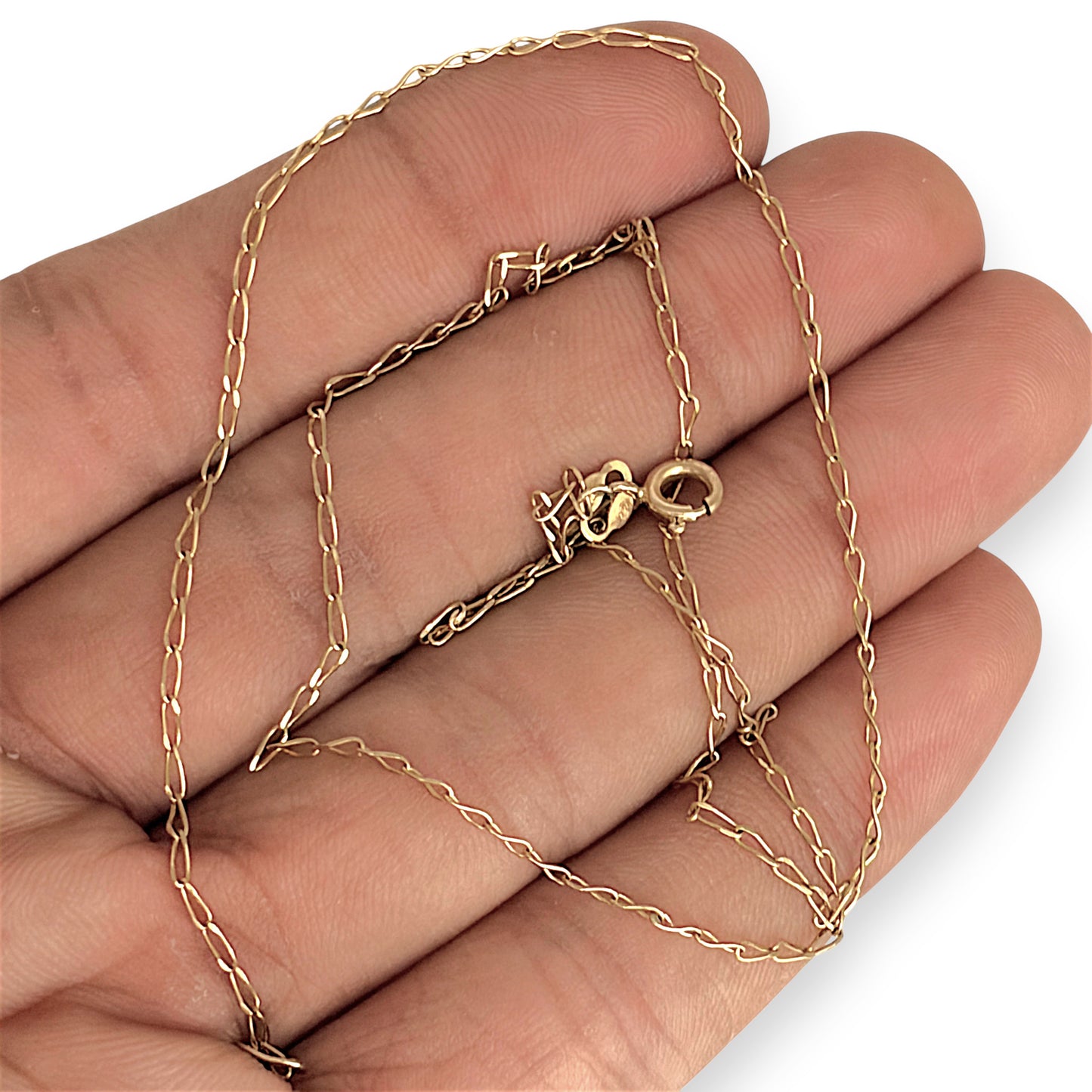 GOLD DEAL | 9ct Gold Elongated Aurora Link Chain 46cm