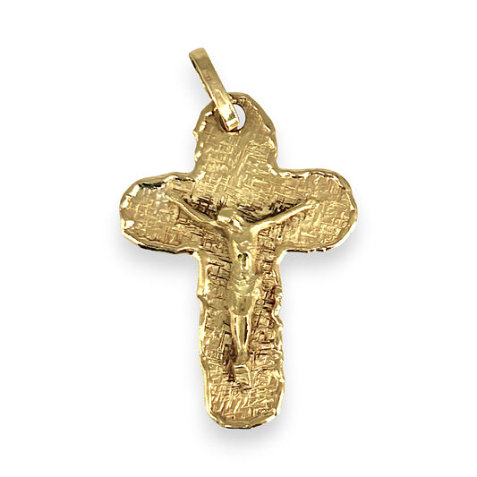 GOLD DEAL | 18ct (18K) Gold Vintage Crucifix Rare Cross Pendant
