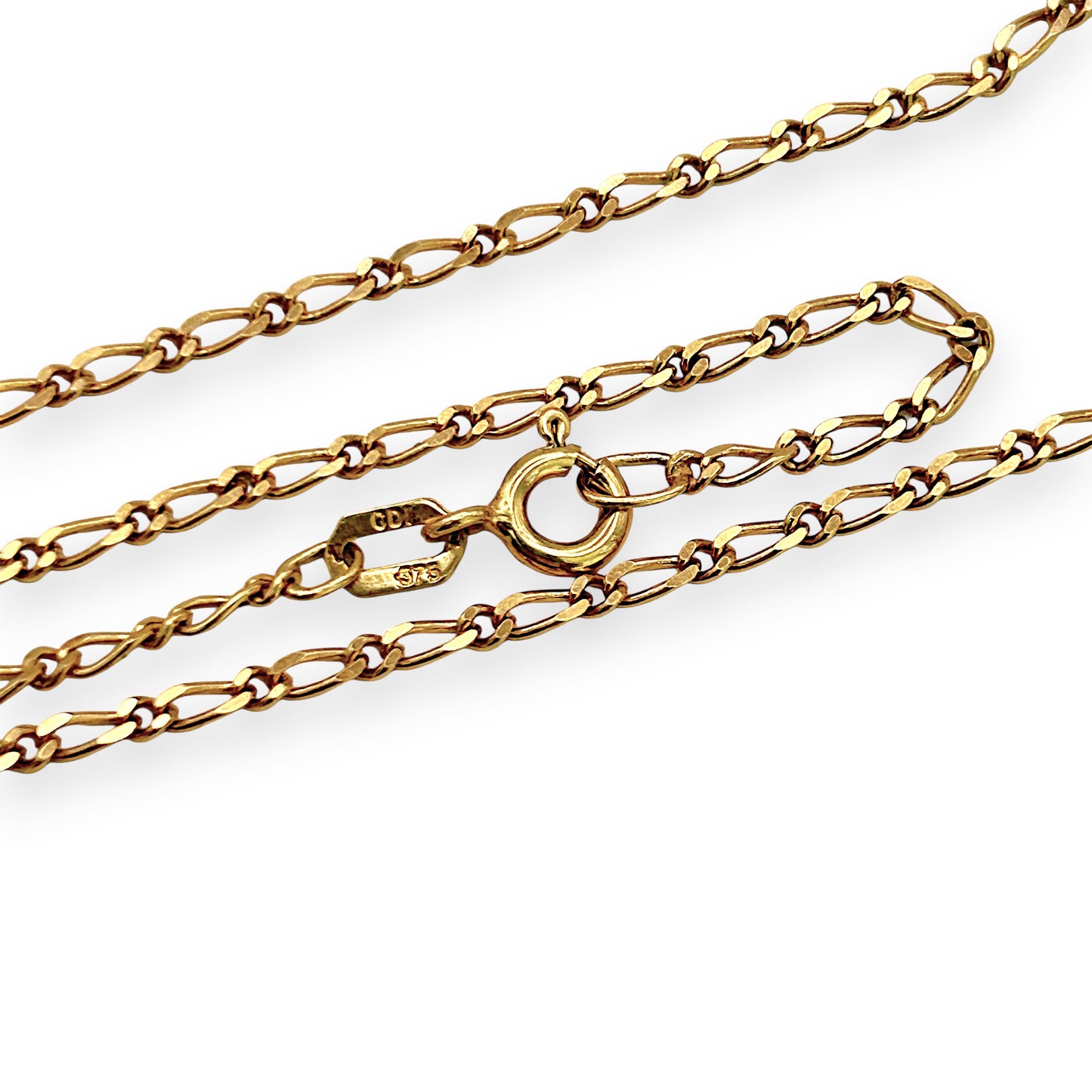 NZGD | 9ct Gold Linea Figaro 1 x1 Fine Chain 49cm