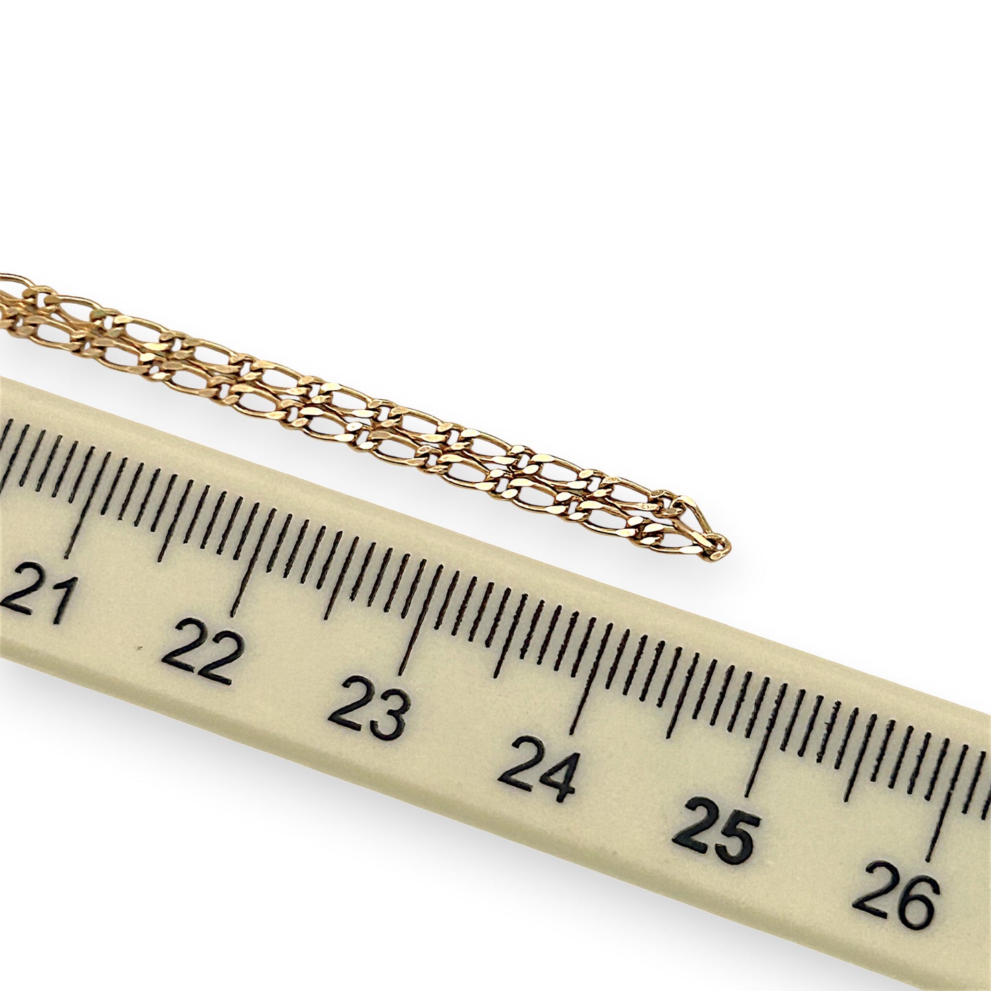 NZGD | 9ct Gold Linea Figaro 1 x1 Fine Chain 49cm