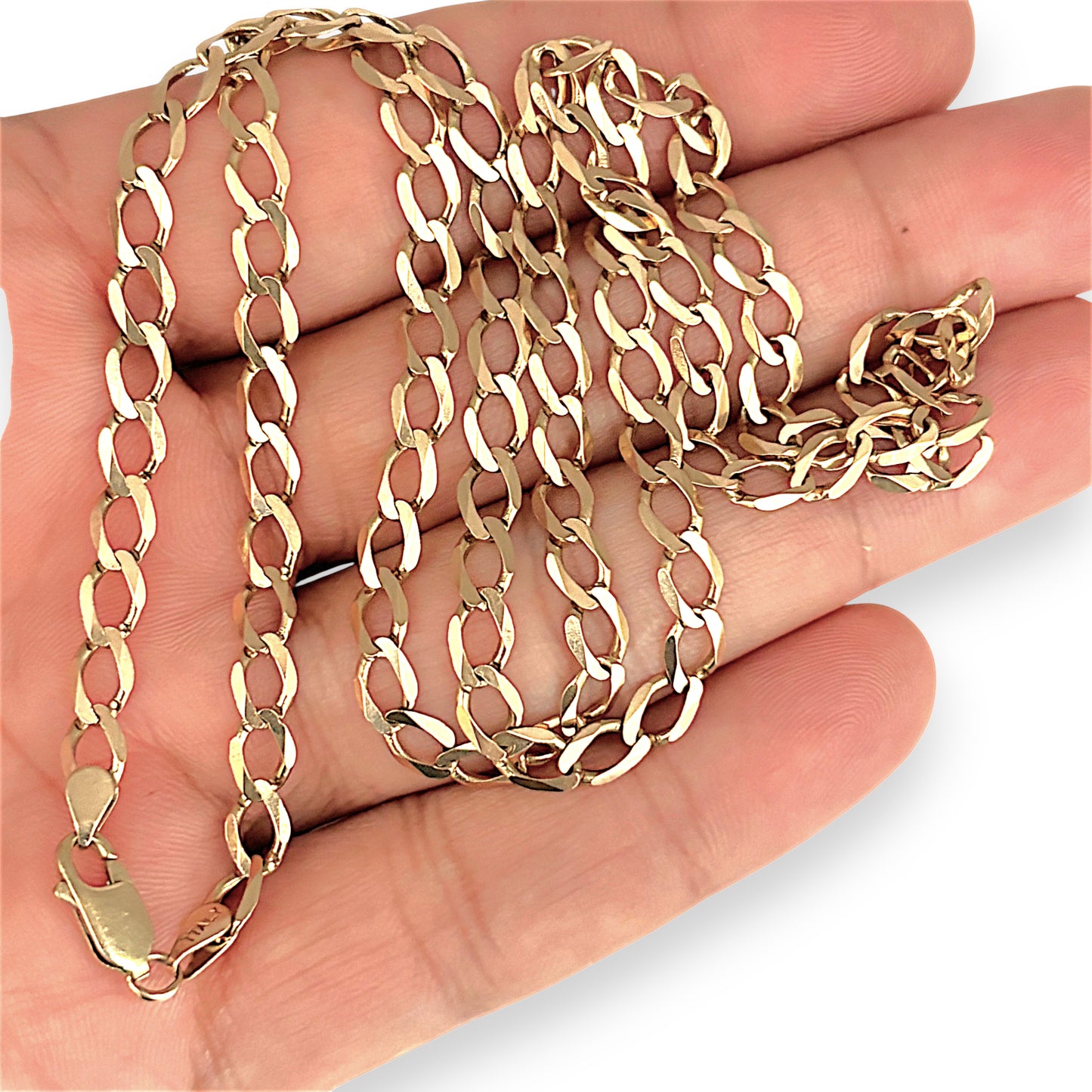 NZGD | 9ct Gold Solstice Oval Curb Link Chain 60cm