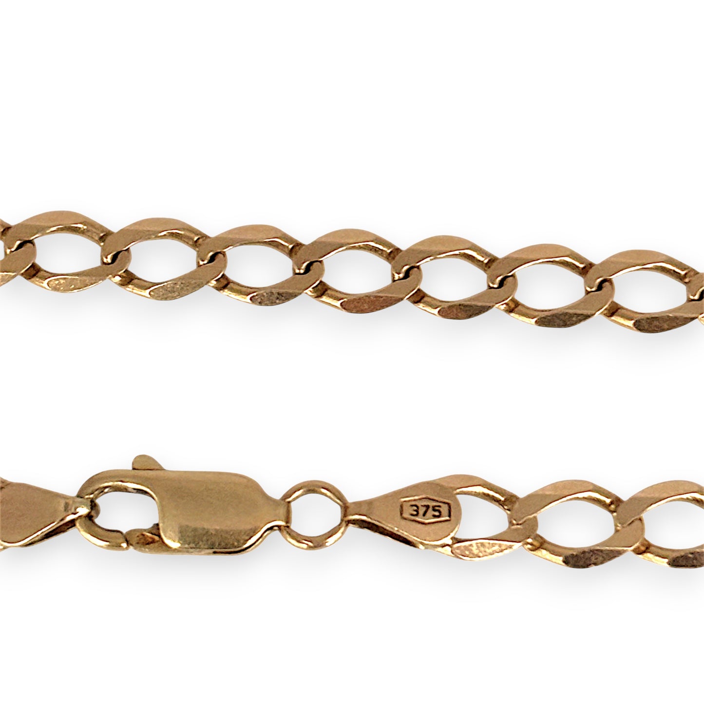 NZGD | 9ct Gold Solstice Oval Curb Link Chain 60cm