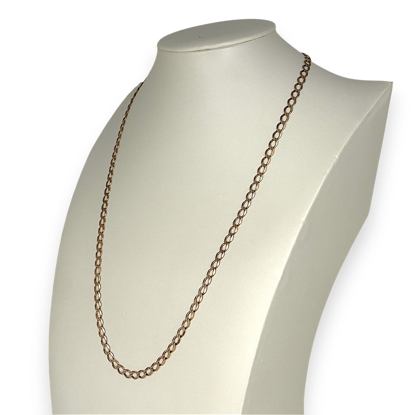 NZGD | 9ct Gold Solstice Oval Curb Link Chain 60cm