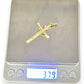GOLD DEAL | 18ct (18K) Gold Crucifix Refined Cut-Edge Round Cross Pendant