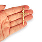 GOLD DEAL | 18ct (18K) Gold Crucifix Refined Cut-Edge Round Cross Pendant