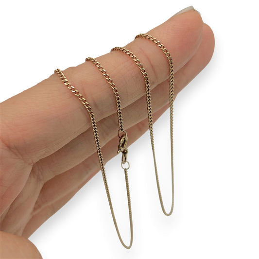 NZGD | 9ct NZ Gold Timeless Slim Curb Chain 58cm