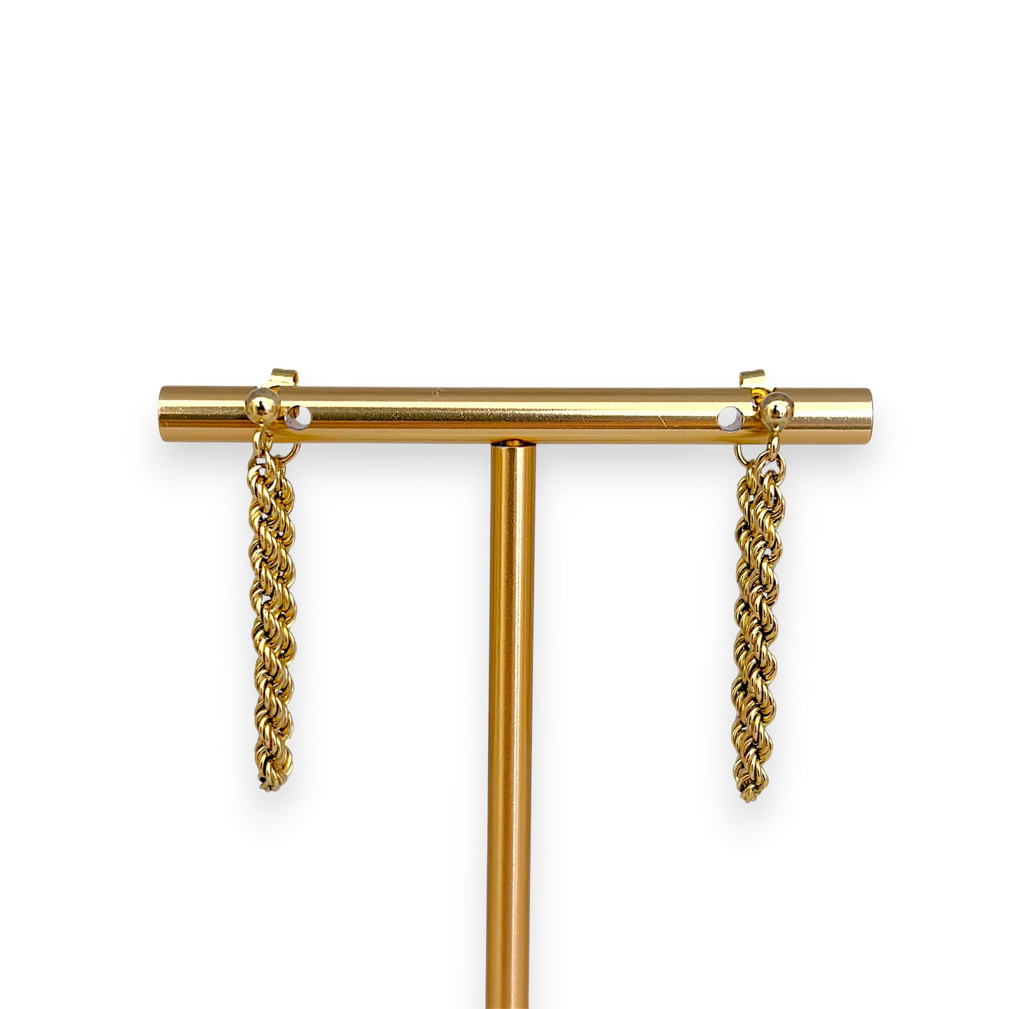 NZGD | 9ct Gold RopeLuxe Dangle Stud Earrings