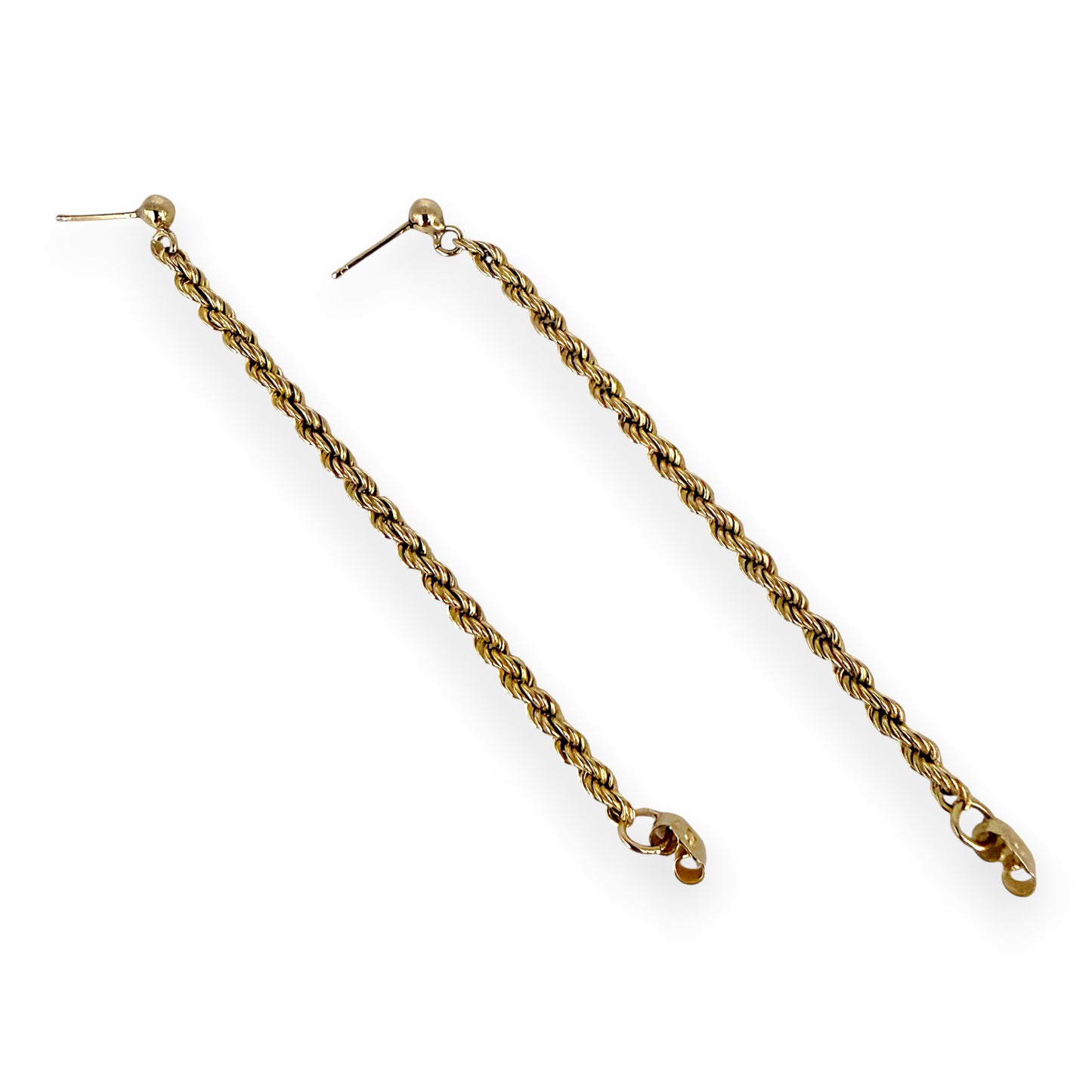 NZGD | 9ct Gold RopeLuxe Dangle Stud Earrings