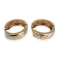 NZGD | 9ct Y/W Gold Aurora Two‑Tone Patterned Hoop Earrings 14.8mm