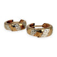 NZGD | 9ct Y/W Gold Aurora Two‑Tone Patterned Hoop Earrings 14.8mm