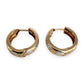 NZGD | 9ct Y/W Gold Aurora Two‑Tone Patterned Hoop Earrings 14.8mm