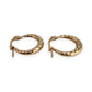 NZGD | 9ct Gold UNOAERRE Ripple Hoop Earrings 13.6mm