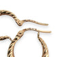 NZGD | 9ct Gold UNOAERRE Ripple Hoop Earrings 13.6mm
