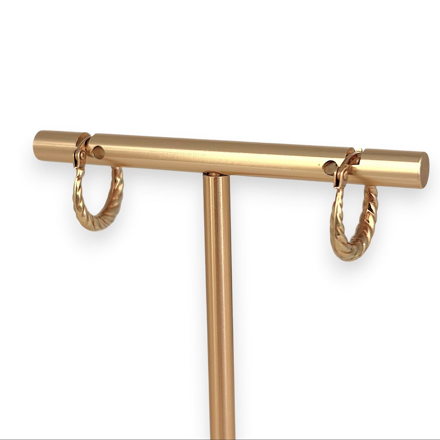 NZGD | 9ct Gold UNOAERRE Ripple Hoop Earrings 13.6mm