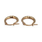 NZGD | 9ct Gold UNOAERRE Ripple Hoop Earrings 13.6mm