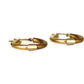 NZGD | 9ct Gold Textural Staple Hoop Earrings 21.4mm