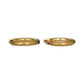 NZGD | 9ct Gold Textural Staple Hoop Earrings 21.4mm